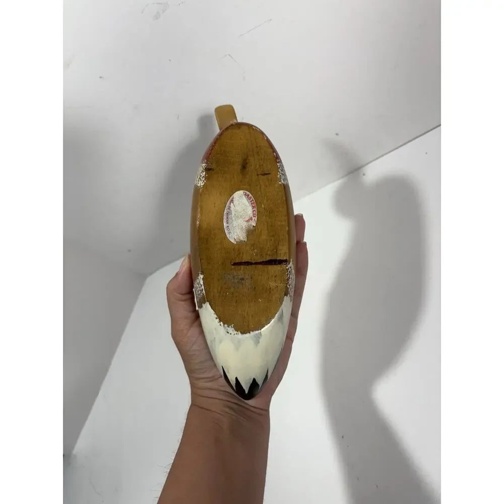 HAND‎ PAINTED WOODEN DUCK DECOY NEAT 10” LONG Wood